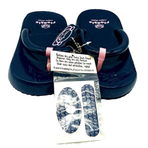 Y2K Sugar Floatie Shoes Flip Flops Size Small Blue/Pink Pool Vintage Sandals - Picture 2 of 8